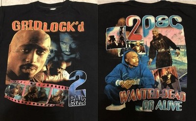 Tupac Gridlock d rap tee movie t shirt vtg 2 sided t-shirt QT5067