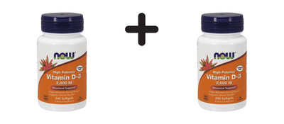 2 x Now Foods Vitamin D3 2000IU (240) (134,95 EUR/kg)