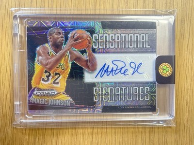 2024-25 Panini Prizm Black Magic Johnson Sensational Signatures Mojo 16/25
