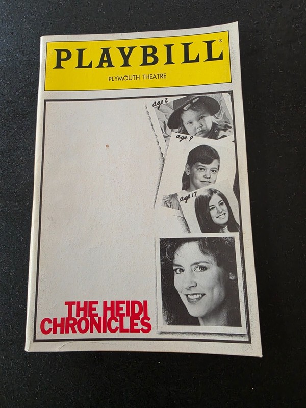 Heidi Chronicles Playbill w/Christine Lahti September 1989
