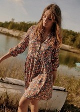 Sézane Leana Floral Button Down Dress FR34