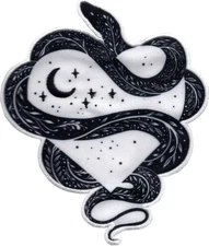 Patch - C&D Visionary - Episodic Drawing Snake Heart 3.25"x4" Iron-On NEW