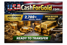 USACashForGold.com Est. 2008 Premium Keyword TLD .COM Cash for Gold Industry