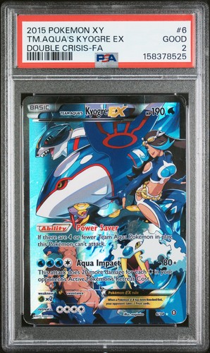 Team Aqua's Kyogre-EX graded PSA 2 for sale on eBay