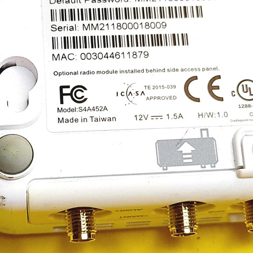 CRADLEPOINT S4A452A CBA850 LTE ENTERPRISE-GRADE ROUTER BACKUP WAN LAN VPN WHITE - Picture 7 of 7