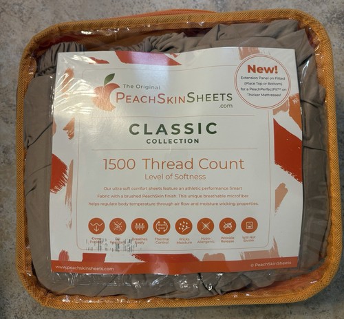 Peach Skin Sheet Set Queen Size Light Mocha