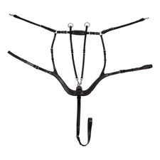 Equestro Horse Anatomic Leather Hunting Breastplate With Removable Martingale