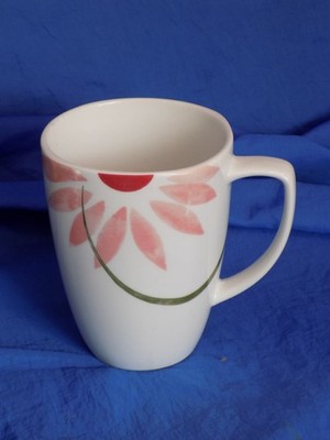 Corelle Coordinates PRETTY PINK Pattern Coffee Mug Square 12oz Porcelain HTF