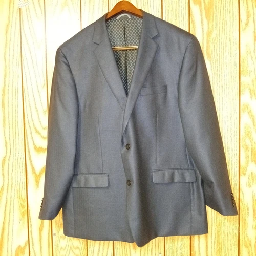 Giacca blazer cappotto sportivo Michael Kors 48 blu navy tinta unita poliestere 2B LEGGI DESCRIZIONE.