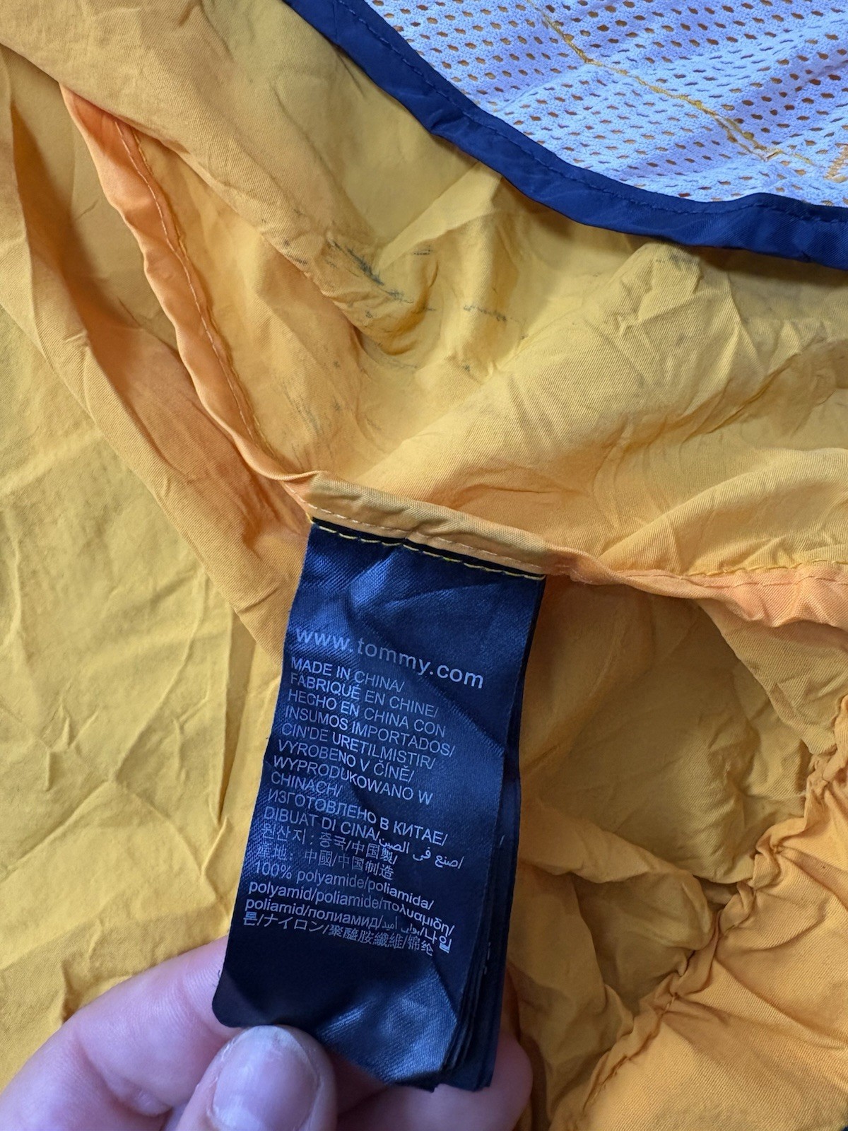 Genuine Tommy Hilfinger Jacket Size XS Yellow Hooded Excellent image 9
