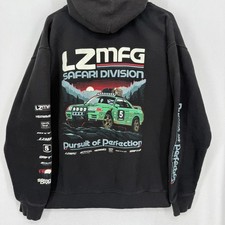 LZMFG Safari Division Hoodie Mens Large Black Pursuit of Perfection