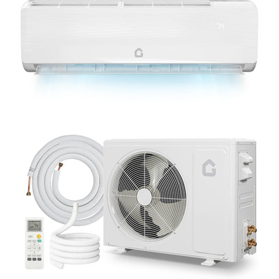 9000BTU Mini Split AC/Heating System: 19 SEER2, 6-in-1 Inverter Cools 450 Sq. Ft