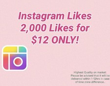 Instagram Likes 2,000 Likes For $12