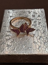 Swarovski Rose Gold Butterfly Ring Size 7