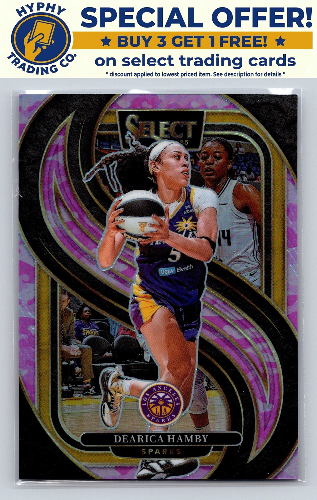 2025 Select WNBA Dearica Hamby Pink Camo Prizms /175 #151 Los Angeles Sparks