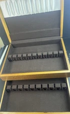 Wooden Flatware Silverware Storage Chest Box 16 x 11 x 6 Light Brown Lined