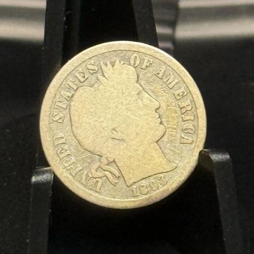 1893-S Barber Dime 10C Silver Coin