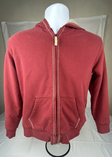 L.L. Bean Kids Large 14-16 Red Sherpa Fleece Lined Zip Hoodie Jacket