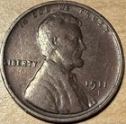 1911 P Lincoln Wheat Cent ~  VF Coin - T107