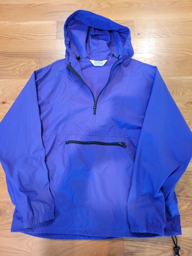 VTG LL Bean Anorak Windbreaker Light Purple Early 90s Men's Large Made in USA