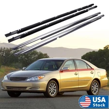 4Pcs For 2002-2006 Toyota Camry Door Belt Molding Weatherstrip Front & Rear Set