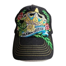Jolly Rogers Edition "DRAMA QUEEN" Rhinestone Embroidered Baseball Cap Trendy 
