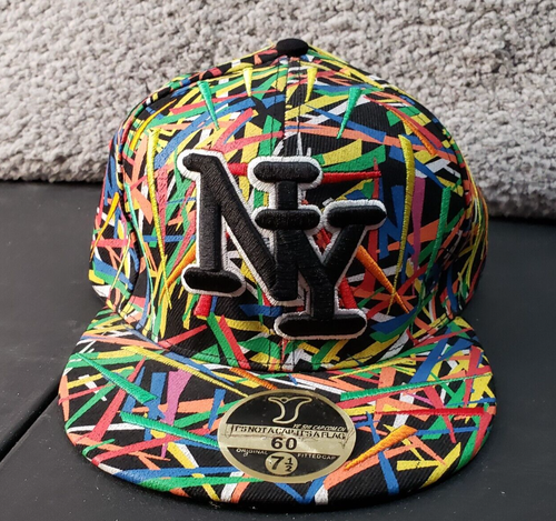 New York Baseball Cap Hat Classic Logo Fitted 7 1/2 - Picture 2 of 8