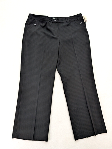 Studio 1940 Women's Dress Pants Size 20W Black Pinstriped Melissa Fit NEW - Picture 2 of 18