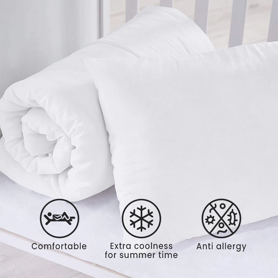 Juego de ropa de cama edredón y almohada sin funda para cuna - antialérgico bebé niño pequeño - Imagen 4 de 4