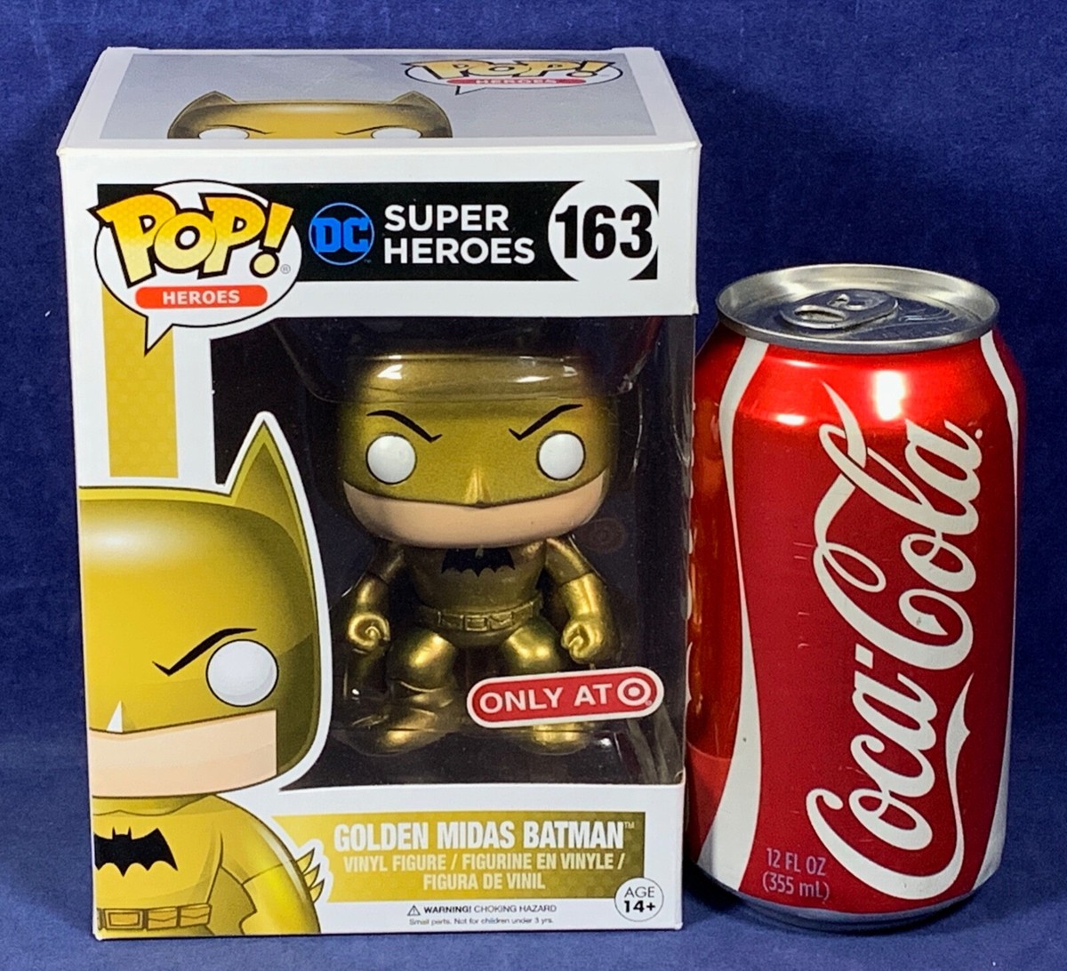 New GOLDEN MIDAS BATMAN Funko Pop DC SUPER HEROES 163 Gold TARGET