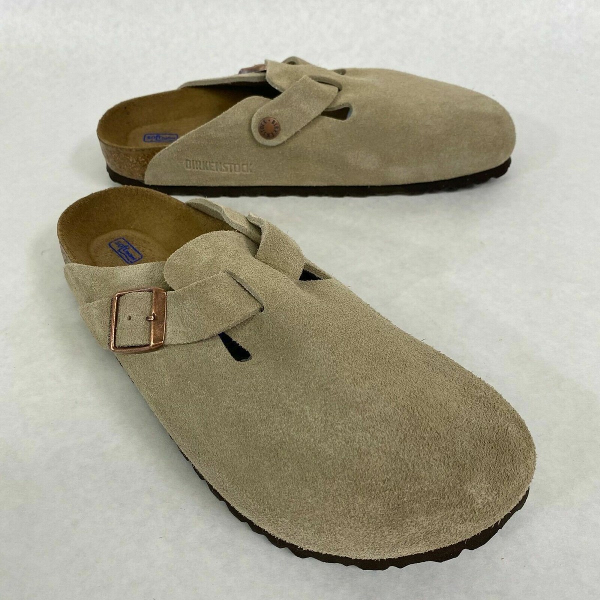 BIRKENSTOCK BOSTON TAUPE　サイズ42 Boston Soft Footbed Suede Leather Taupe | BIRKENSTOCK