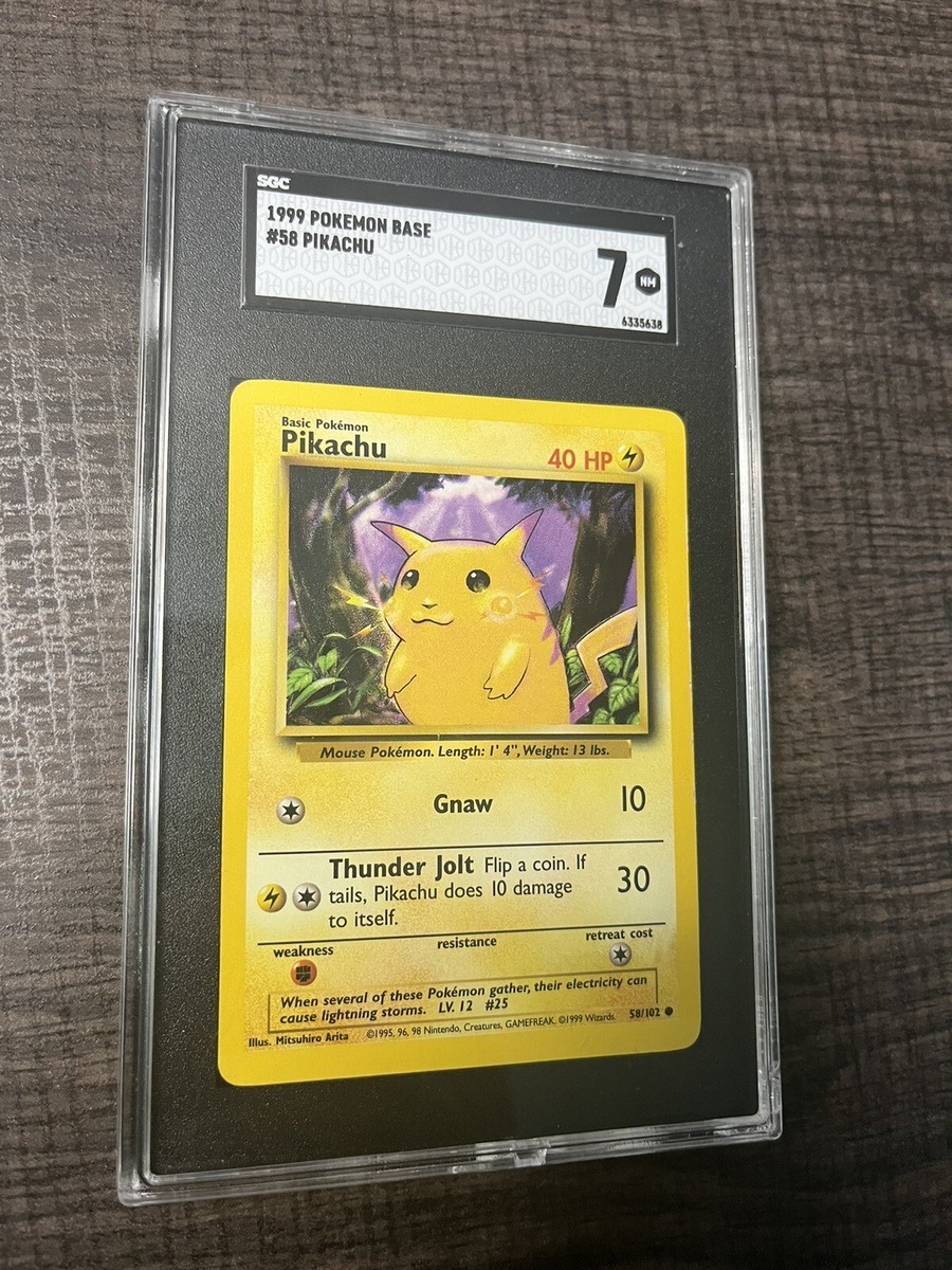 【PSA鑑定済】☆2枚セット☆ 1999 ピカチュウ（イエローチークス） 1999 Pokemon PSA 7 Graded Pikachu - 58/102 Base Set NM (SGC