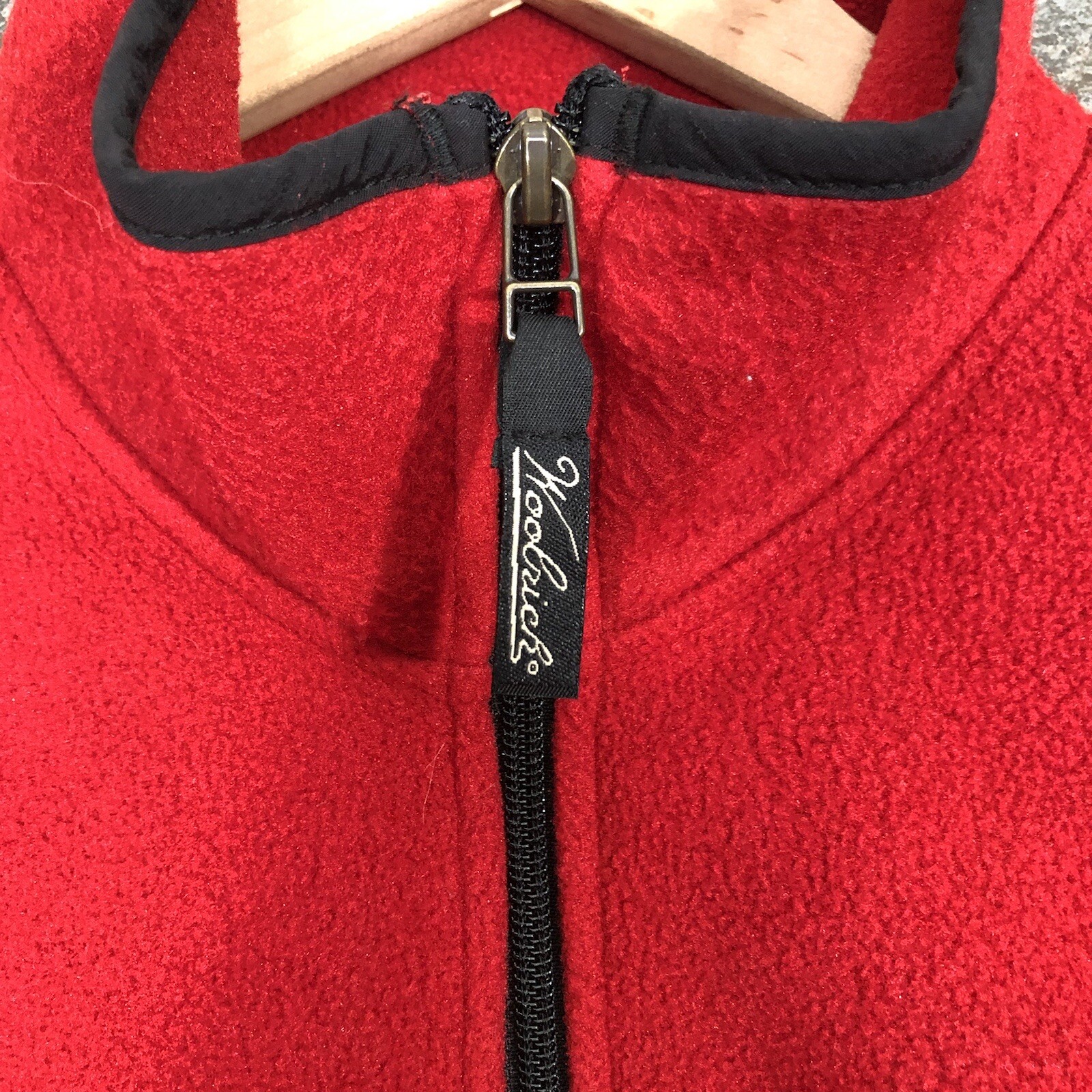 Vintage Woolrich Fleece Sweater Mens Large L Red 1/4 Zip Polartec Pullover image 3