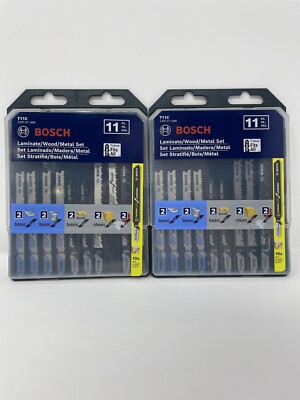 Bosch Jigsaw T-Shank Variety Blade Set 11-Piece T11C  Metal Wood Lot Of 2 New