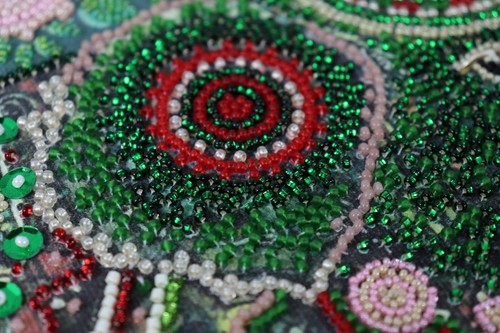 DIY Bead Embroidery Needlepoint Kit "Majestic wisdom" Stitching Handmade - Picture 4 of 7