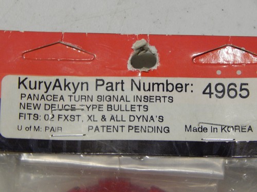 Kuryakyn Red LED Panacea Turn Signal Inserts Pair 02 FXST/XL/Dyna P/N: K4965 - Picture 3 of 3