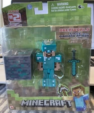 Minecraft Core Steve Figure Pack Action Diamond Armor Sword Series 2 New
