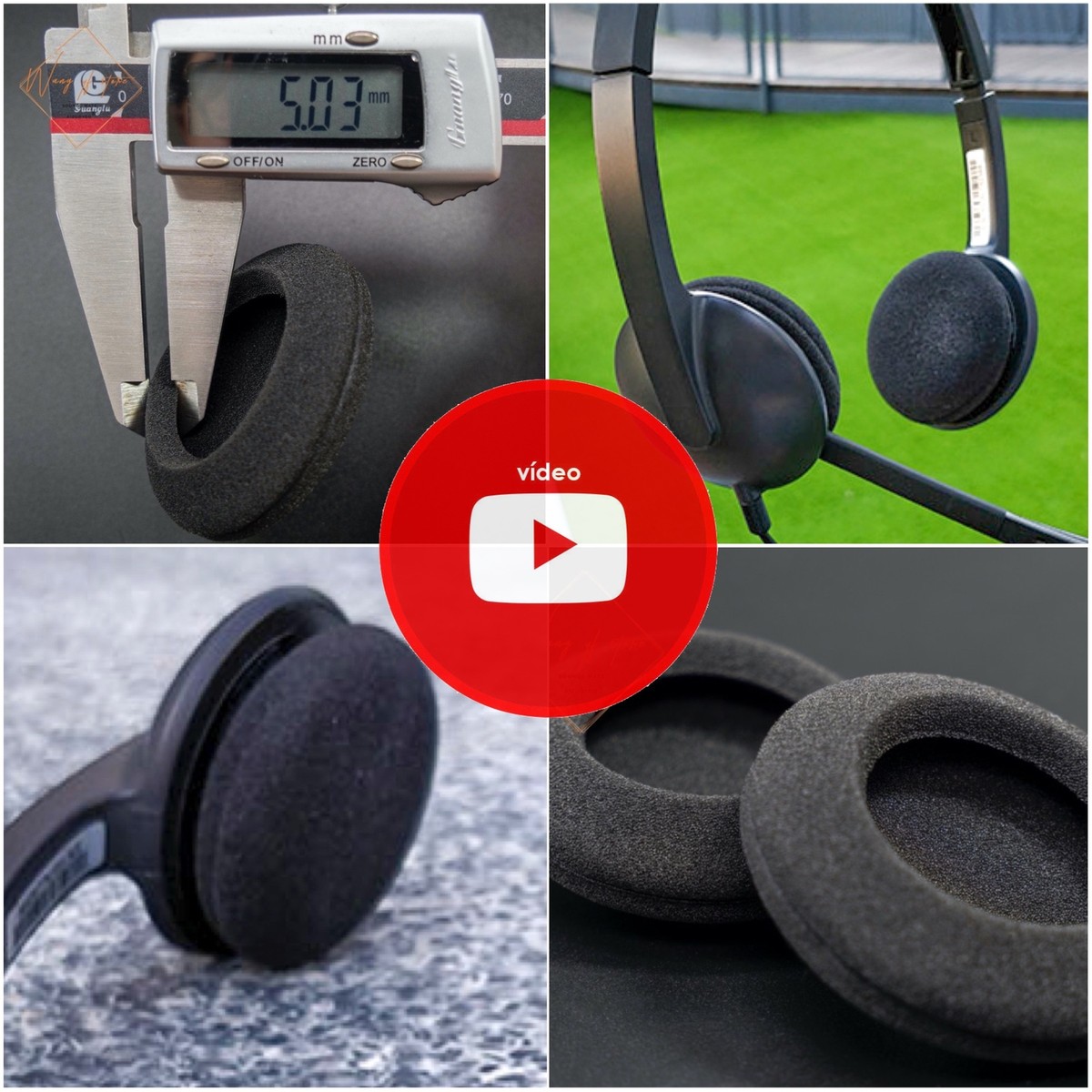 5Pairs Replacement Foam Cushion Ear Pads For Logitech H330 H340