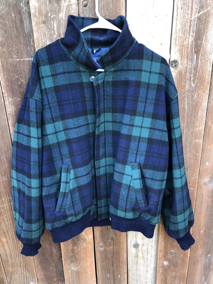 VINTAGE PENDLETON Zip Down Jacket 100% Wool Pladded Made in UsA | eBay