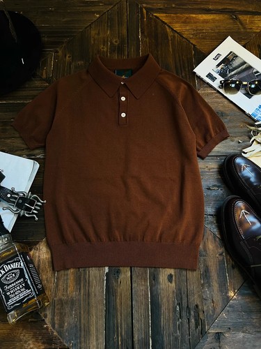 Herren im Sommer gestricktes Baumwoll-Kurzarm-Vintage-Casual-Poloshirt - Bild 5 von 25