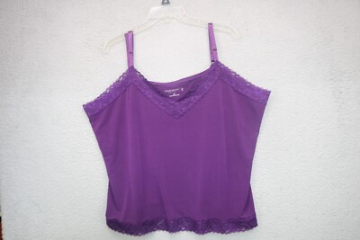 Susan Graver Essentials Purple Cami-Size 3X-Adjustable Straps
