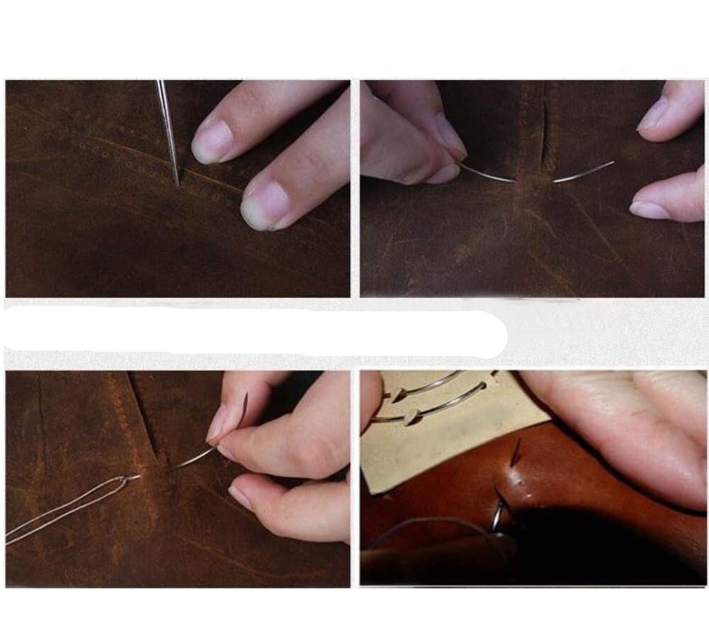 21-teiliges Nadel-Set Für Leder & Perücken – Gebogene Nadeln, Sattlergarn & Vielseitig Einsetzbar