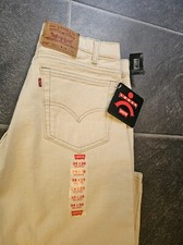 VTG NWT 90'S LEVI'S CREAM IVORY 550 LOOSE JEANS SZ 34X30 MADE IN USA