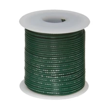 12 AWG Stranded Hook Up Wire, Green, 25 ft, 0.157" Dia, UL3173, 600V