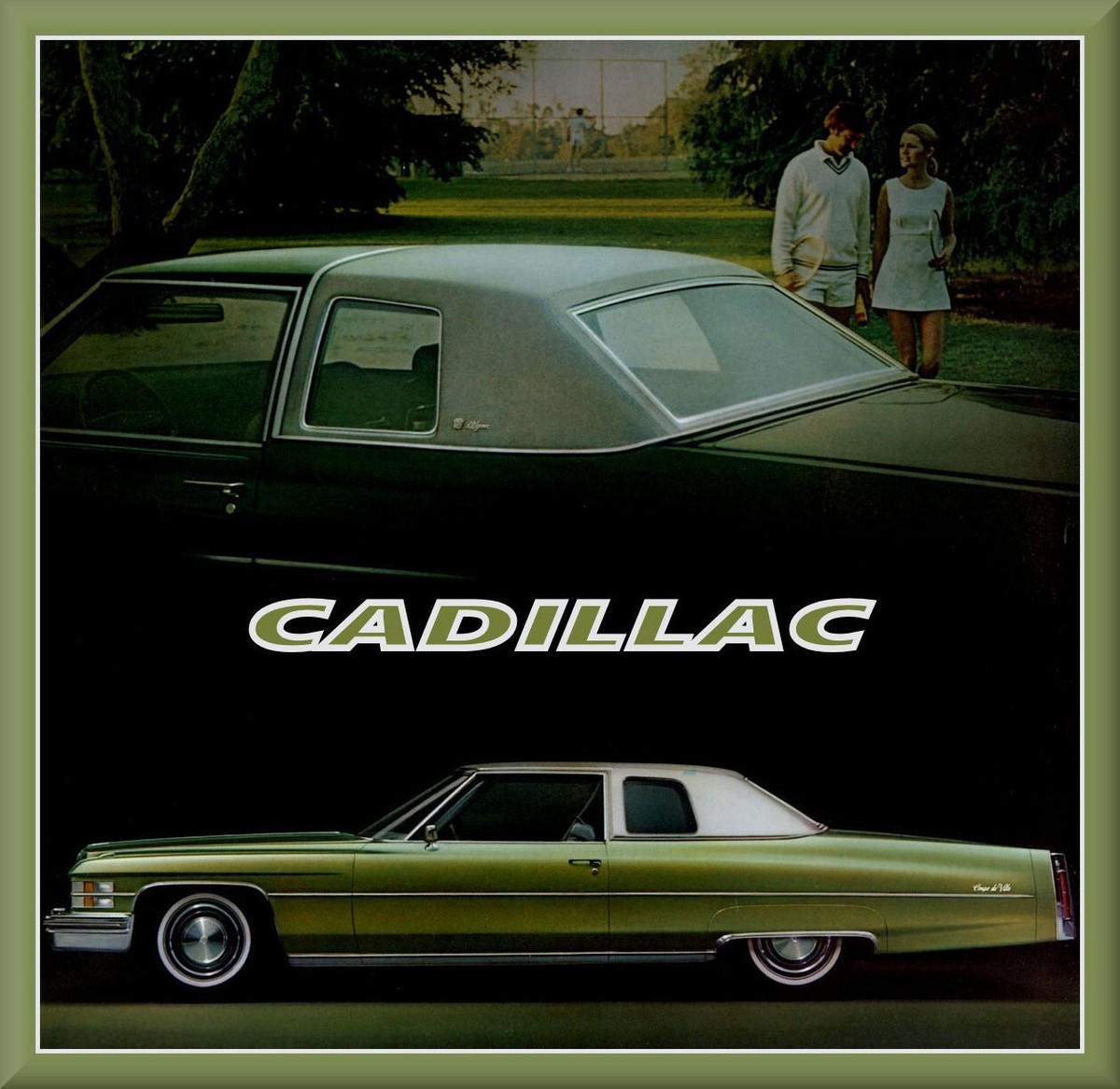 1974 Cadillac Coupe DeVille Green, Toolbox - Refrigerator Magnet