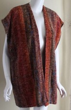 Wow Elizabeth Jenkins Nm Handwoven Chenille Modern Funky Vest Jacket S M L Xl