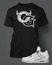 OG Graphic Sneaker Sport Tee Shirt Match J4 PURE MONEY Big Tall Pro Club Shaka T