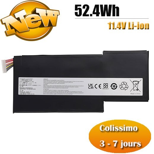 Batterie BTY-M6K haute capacité de 51Wh pour ordinateurs MSI GF63 et GF75