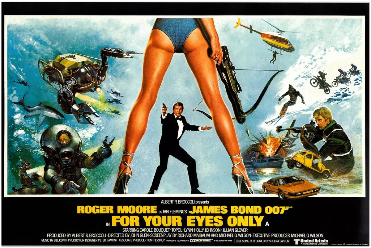 For your Eyes Only - James Bond 007 Movie Poster - Roger Moore