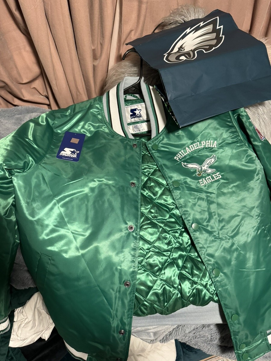 philadelphia eagles starter satin jacket